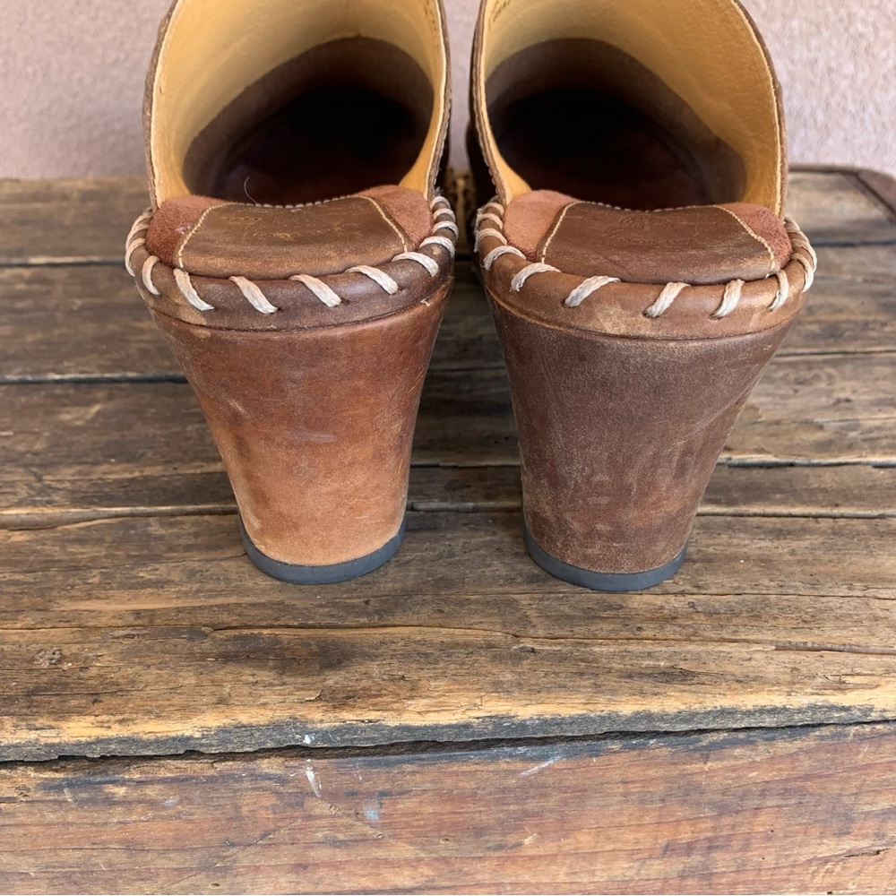 Frye Brown Leather Clogs/Mules - Picture 6 of 9